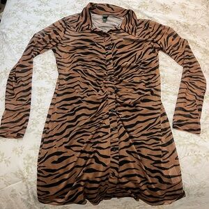 Wild Fable Brown and Black Animal Print Dress